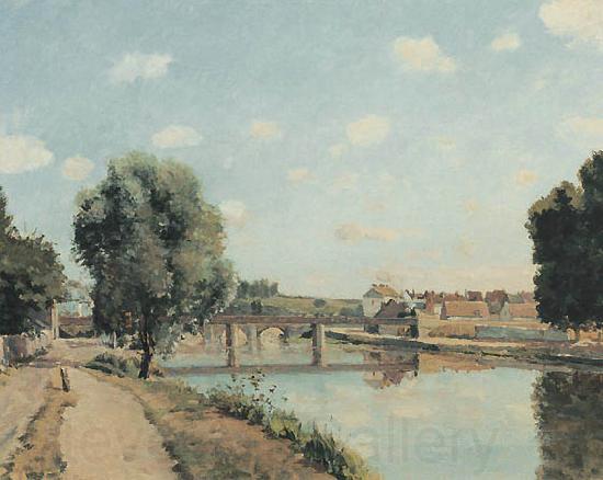 Camille Pissarro Raolway Bridge at Pontoise France oil painting art